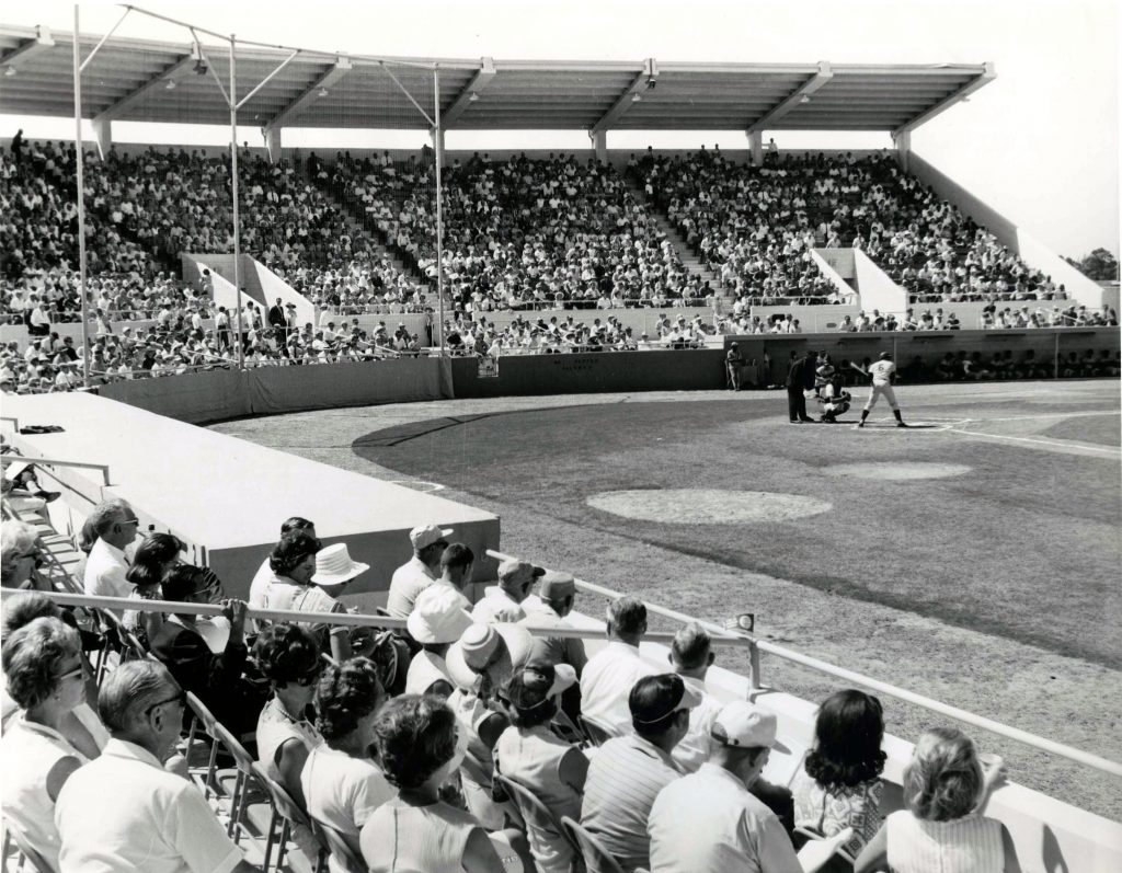 The Detroit Tigers play a spring-training game in Tiger Town in 1966.
