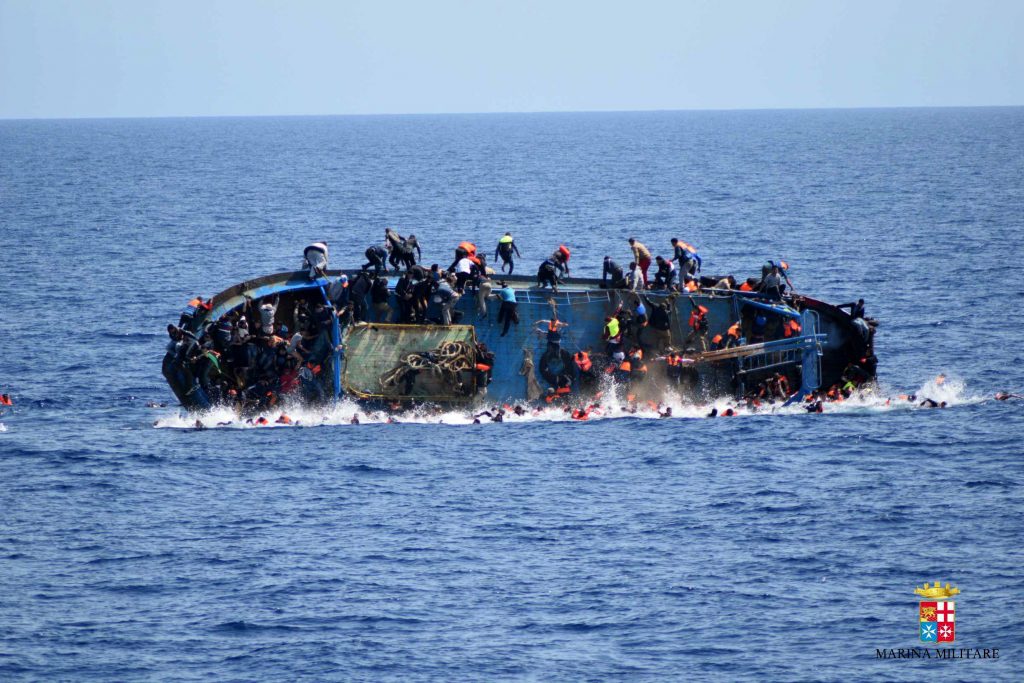 More than 700 migrants and refugees departing Libya are believed to have drowned in late May from three different shipwrecks in the Mediterranean Sea. As evident in this May 25, 2016, photo taken by the Italian Navy during an attempted rescue, migrants fell overboard after their boat capsized south of Italy.
