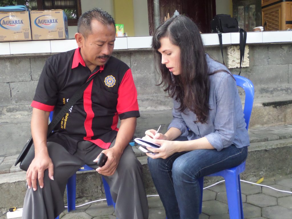 Jessika Tremblay (right) was the first non-Indonesian anthropologist to study this cyber village and the impact of successful internet connectivity on this traditional community’s identity.