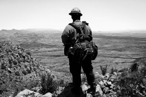 Inmate firefighters - At each fire, one crew member serves as a designated lookout—someone who is tasked with climbing to the highest surrounding elevation to keep an eye on both flames and crew. A crucial position, it also presents a valued opportunity to take in the views. For many inmate firefighters, the chance to be immersed in such vast, rugged landscapes for days at a time can be overwhelmingly meaningful. One crew member told me, “Every chance I get, I’m scrambling to the top of whatever peak, whatever view, as high as I can go. Looking out. ... It’s freedom ... as close to freedom as we’re gonna get.”