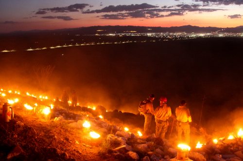 Inmate firefighters - Many Arizona towns adorn a local hillside with piles of white-painted rocks that form the first initial of the town’s name. In one community, the letter D is lit on fire for the high school football team’s homecoming bonfire. In 2015, this town’s mayor invited the inmate wildfire crew to be the bonfire’s guest of honor. The crew worked with community members and elected officials to set the D on the hill ablaze. They spent weeks preparing the site, and on the big day city officials treated them to pizza and soda. Soon after, the fire crew got to work lighting the letter amidst cheers from the community that echoed from below.