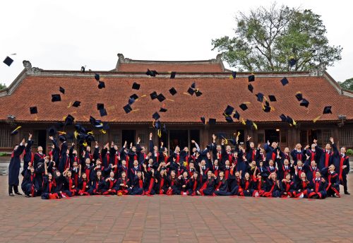 In a tradition familiar to most graduates, a group of Vietnamese students gather at the Temple of Literature in Hanoi to celebrate the completion of their education. Ritual can provide a sense of status and formality, which is why it marks some of the most important occasions in secular (as well as religious) life—from presidential oaths and public coronations to weddings and birthday parties.