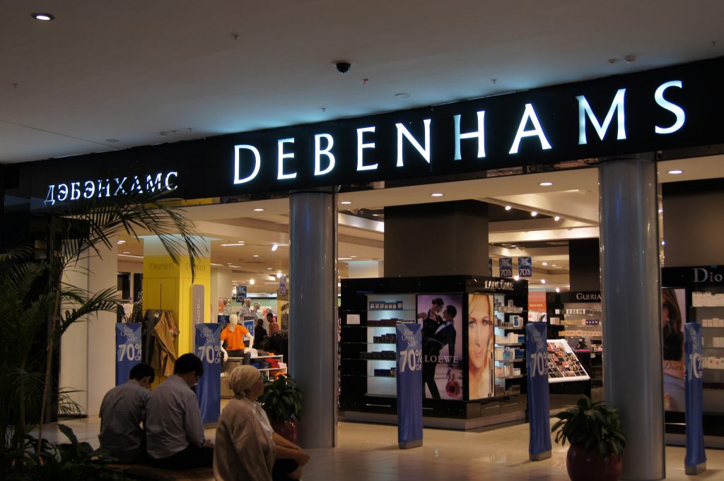 Imported goods, such as those available at this British department store in Astana, Kazakhstan, are symbols of wealth and prestige in the post-socialist era.