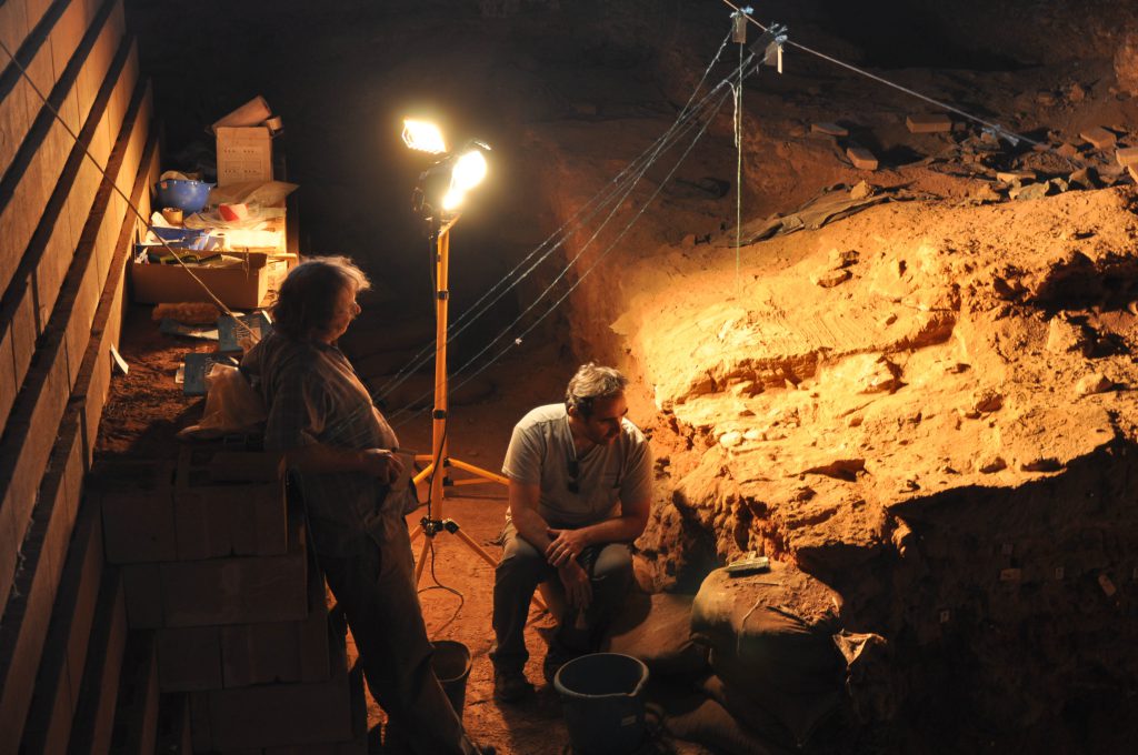 Human fire use - Michael Chazan (left), Francesco Berna (right), and their colleagues found evidence of 1-million-year-old wood ash inside Wonderwerk Cave in South Africa, which was used by hominins as far back as 2 million years ago.