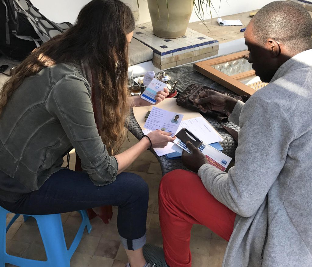 African asylum seekers - Alphonse Ngiaba shows the author official papers stating that his application for asylum was still under consideration in Spain. Despite these documents, he had been picked up and deported.