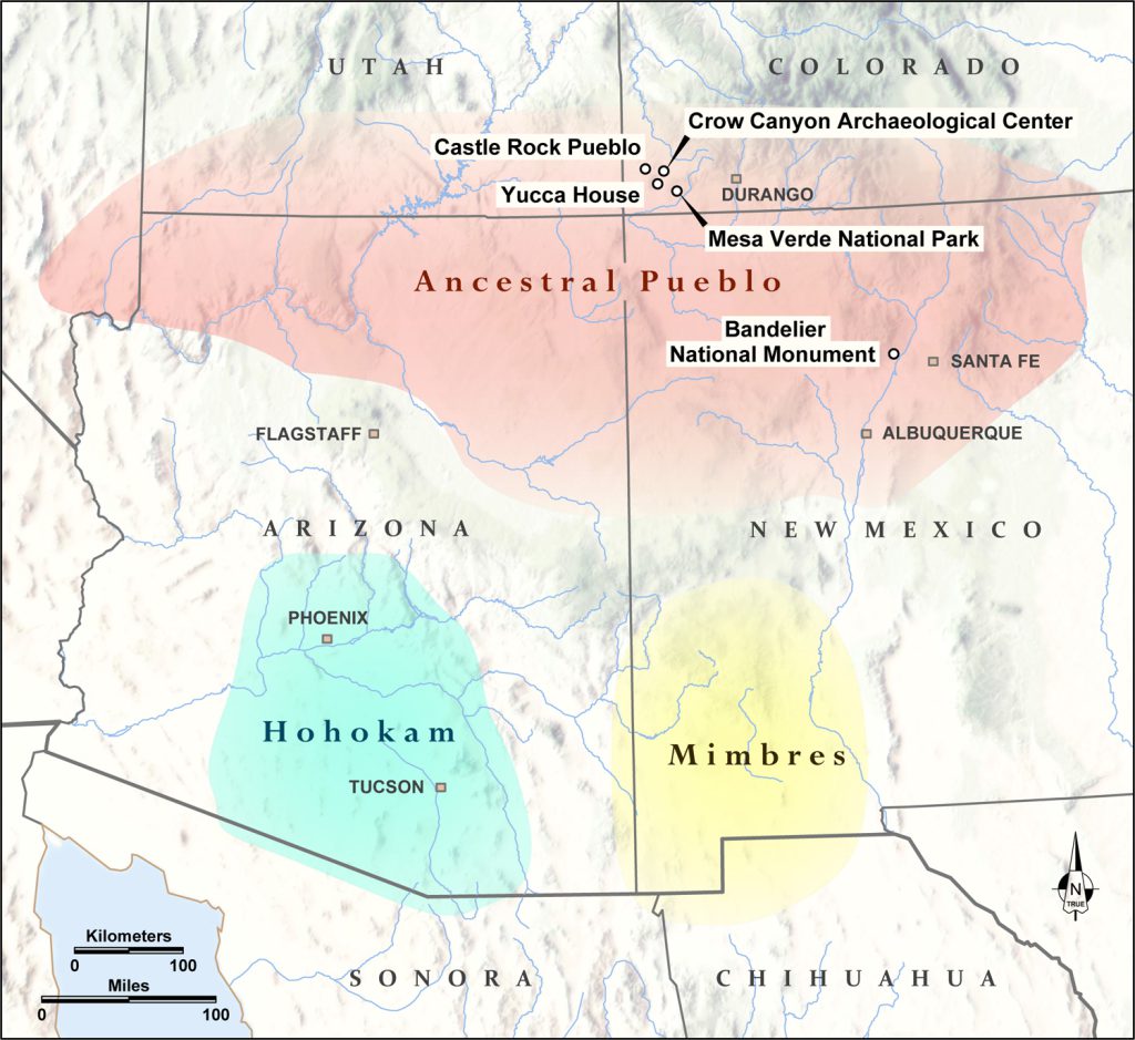 The Mimbres, the Hohokam, and the Ancestral Pueblo people faced similar environmental pressures in the deserts of the Southwest over the course of several hundred years.