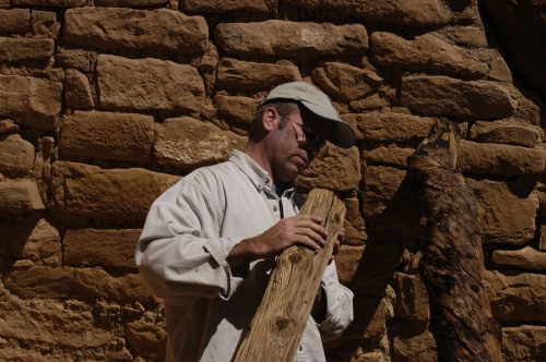 Tree ring dating - Wooden beams used in ancient structures in the Mesa Verde region, such as this one examined by the author in June 2007, hold clues about the area’s previous residents.
