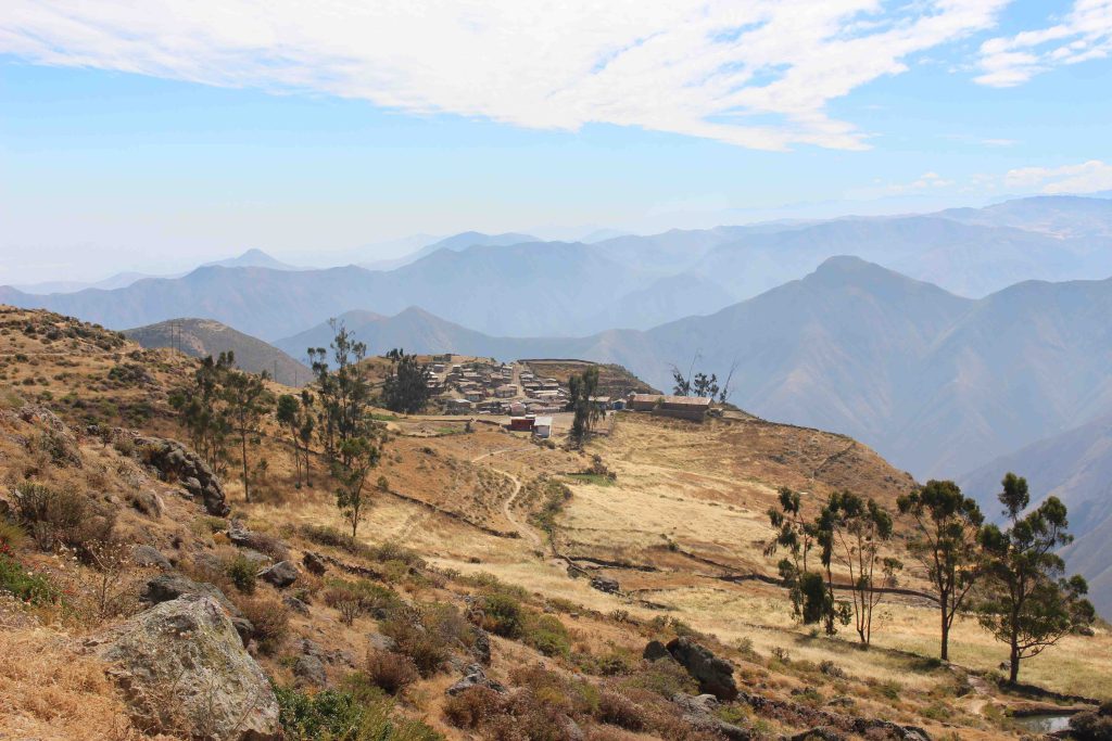 The village of Collata is nestled in the mountains outside of Lima, Peru.