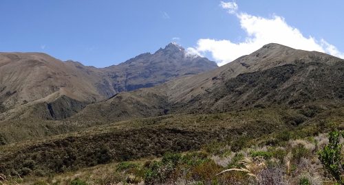 Cotacachi - This mountain in Ecuador, which is known locally as Mama Cotacachi, used to be capped by a glacier that was a dependable source of ice and water for nearby communities.