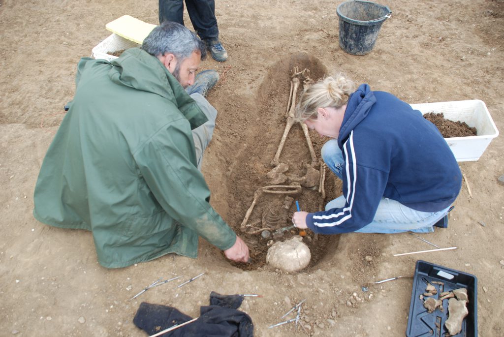 Excavating at Oakington.