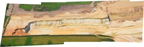 Known in the oil and gas industry as “Northern White,” Wisconsin frac sand is typically mined from Cambrian Period sandstones that were formed some 500 million years ago. Much of it is close to the surface and is dug or blasted from hillsides. Hi Crush, a Houston, Texas–based company, operates this frac sand mine in the Augusta and Bridge Creek areas of Eau Claire County.