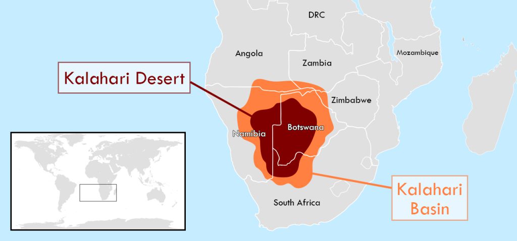The northern Namibian region of the Kalahari Desert is home to the Ju/’hoansi of Nyae-Nyae.
