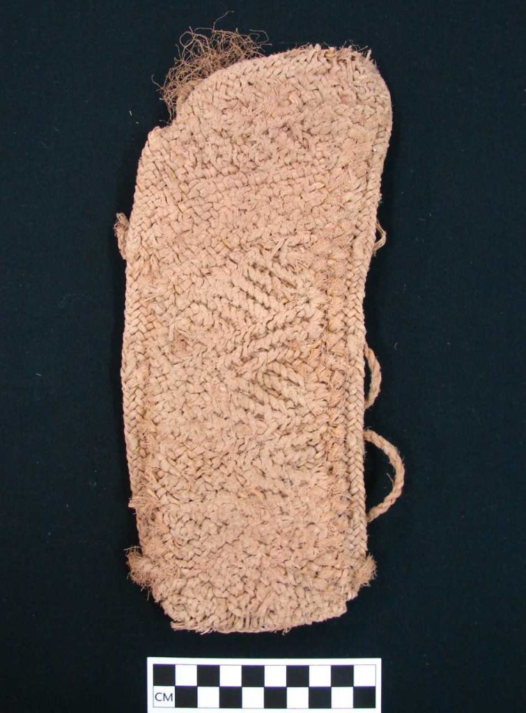 Unique designs were sometimes woven into the base of ancient sandals.