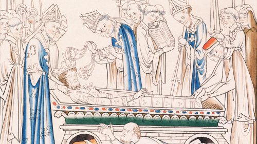 human lifespan history - Edward the Confessor, one of the last Anglo-Saxon kings of England, died when he was in his early 60s. This illustration depicts the deposition of his body in a tomb at London’s Westminster Abbey in 1066.