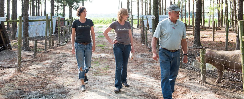 Firsthand Foods co-founders Jennifer Curtis and Tina Prevatte visit a partner.