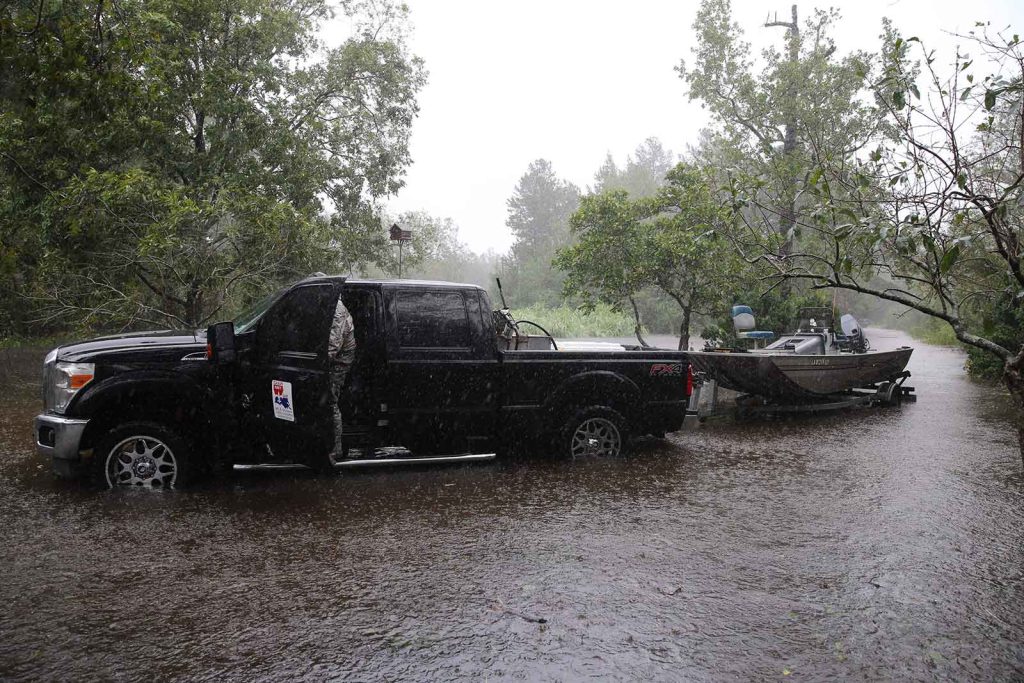Volunteers with the Louisiana-based Cajun Navy Relief participated in rescue efforts when Hurricane Florence hit North Carolina in 2018.