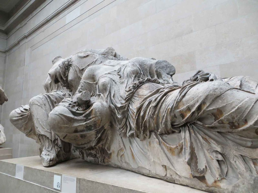 Greece wants Britain to return the Parthenon marbles, part of which is shown here.