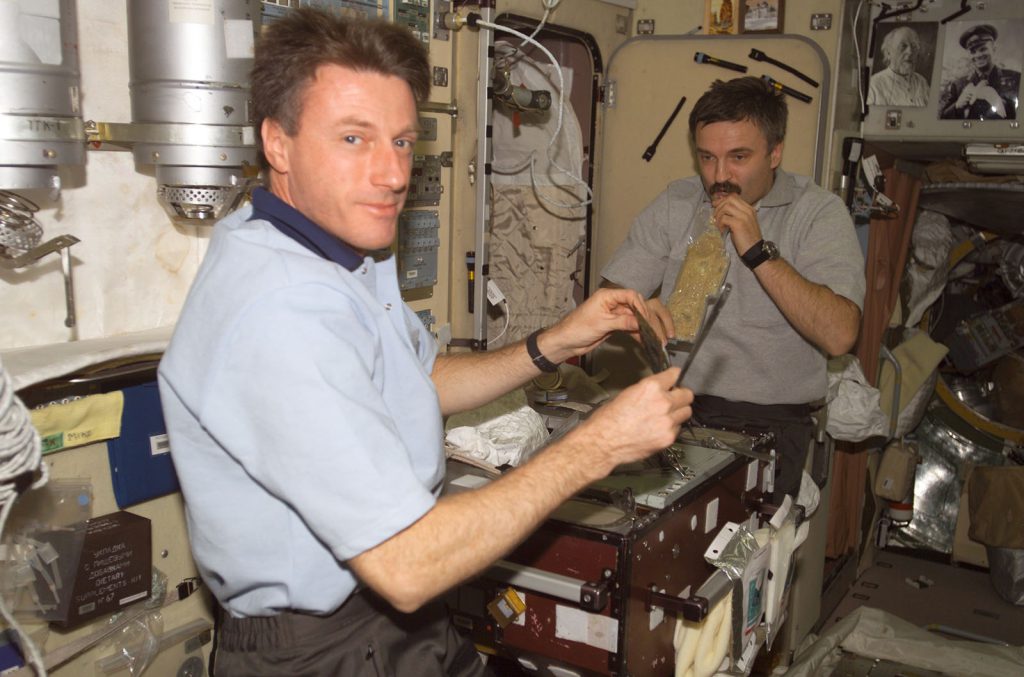 Sharing meals aboard the International Space Station can help maintain harmony among astronauts.