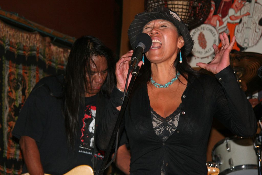 Navajo music - Chucki Begay and Richi Anderson Jr. perform “The Thrill Is Gone” at Evangelo’s in Santa Fe, New Mexico.