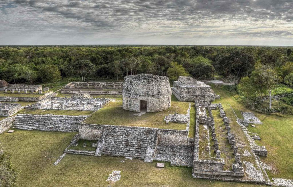 The ruins of Mayapan, in Yucatan, feature fewer temples and large buildings than older sites like Tikal—perhaps because the city’s emphasis lay more heavily on trade.