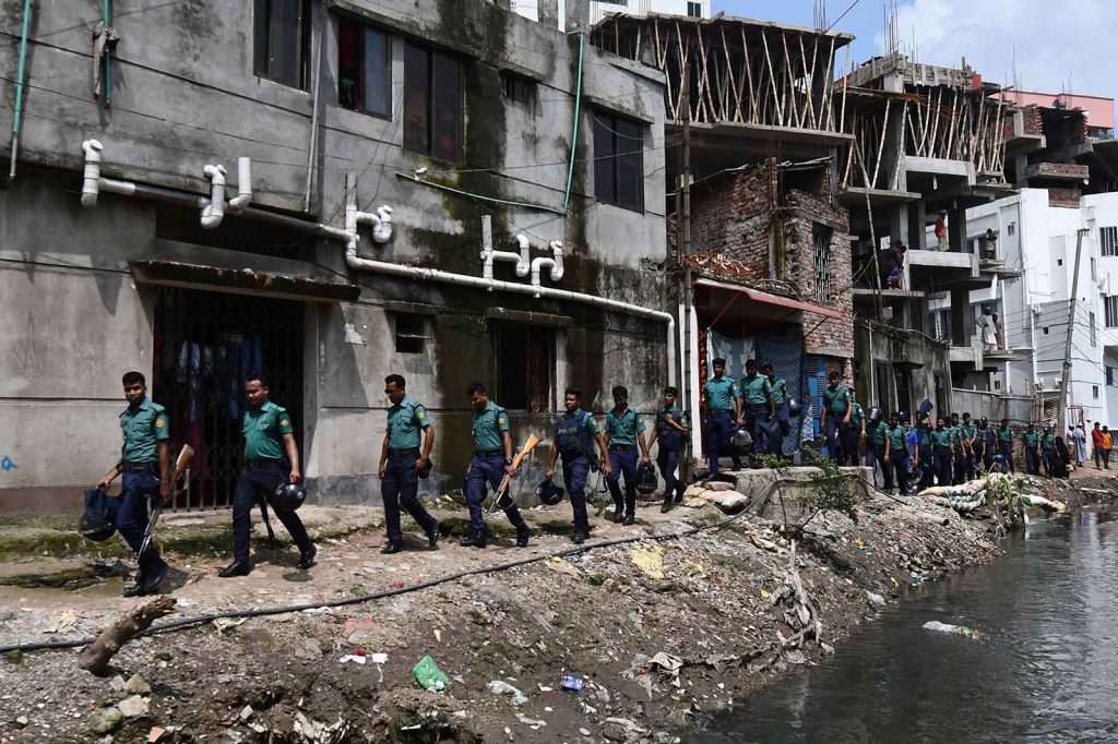 Drug Use - Police operate a drug raid in Bangladesh, where more than 200 were killed in 2018 in the first few months of an anti-drug campaign.