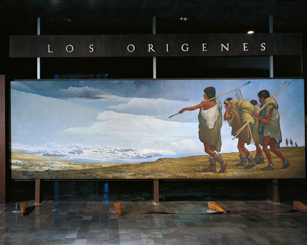 As scientists learn more about the peopling of the Americas, they also inevitably imagine the human experience—as this reconstruction does at the National Museum of Anthropology in Mexico City.