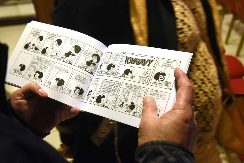 Guaraní - In 2017, the Argentine comic strip Mafalda published in the Paraguayan language of Guaraní.