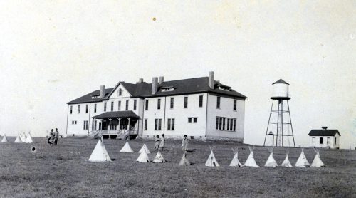 At the Cantonment Boarding School, children erected play tipis that allowed them some measure of staying connected to their Plains cultures. Meanwhile, many of their parents erected full-size tipis and camped around the school, refusing to allow the system to separate them from their children.