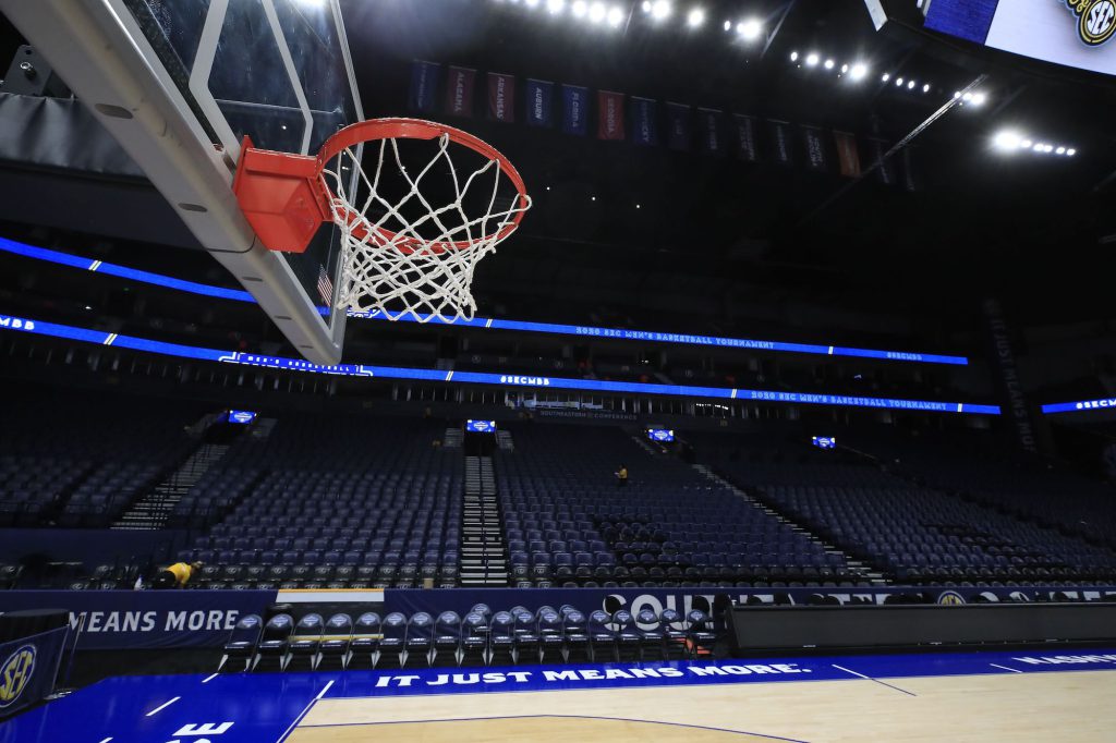 covid-19 sports - The Bridgestone Arena in Nashville, Tennessee, sat empty in March following the cancellation of the Southeastern Conference’s basketball tournament amid the COVID-19 pandemic.