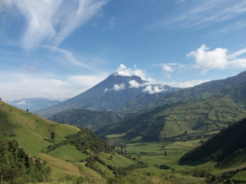 Tungurahua, an active volcano in Ecuador, sits amid farming communities that have dwelled alongside it for generations.