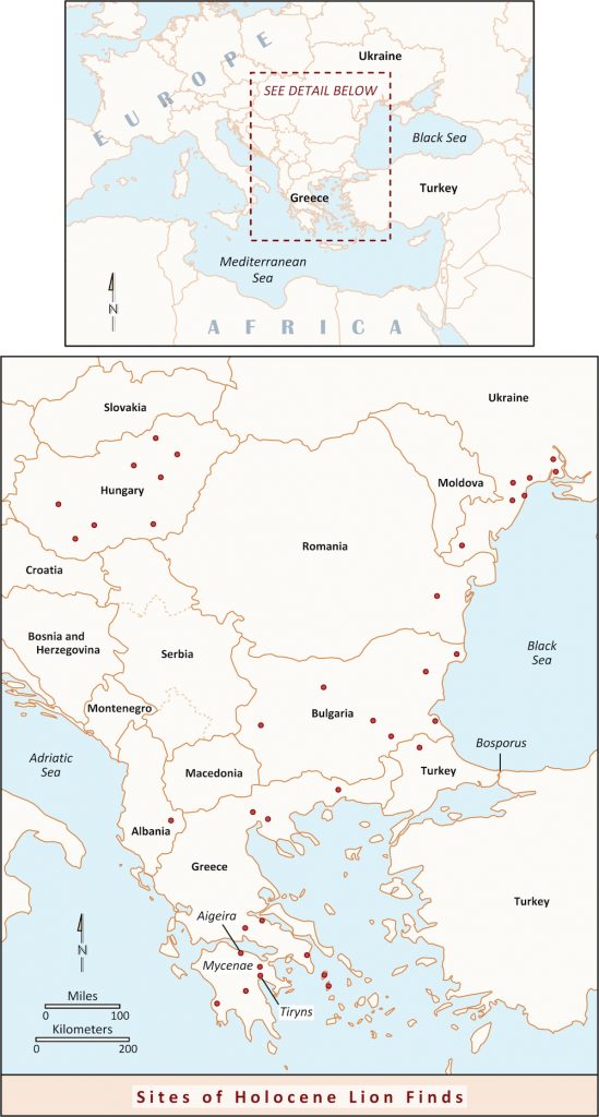 A regional map shows the Mediterranean and a map of Greece and Turkey with beige land, blue sea, and red dots throughout.